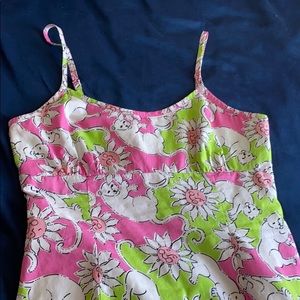 Lilly Pulitzer Pink and Green Print Dress